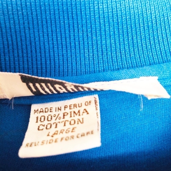 NWT Vintage l.magnin Mens 100% Pima Cotton Polo - Picture 4 of 5